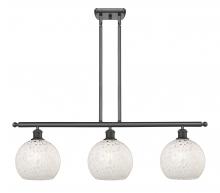 Innovations Lighting 516-3I-OB-G1216-8WM - White Mouchette - 3 Light - 36 inch - Oil Rubbed Bronze - Stem Hung - Island Light