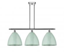 Innovations Lighting 516-3I-PC-MBD-12-SF - Plymouth - 3 Light - 39 inch - Polished Chrome - Cord hung - Island Light