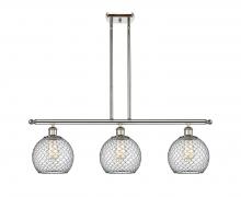 Innovations Lighting 516-3I-PN-G122-8CBK - Farmhouse Chicken Wire - 3 Light - 36 inch - Polished Nickel - Cord hung - Island Light