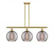 Innovations Lighting 516-3I-SG-G1213-10SM - Athens Deco Swirl - 3 Light - 37 inch - Satin Gold - Cord hung - Island Light