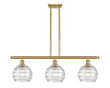 Innovations Lighting 516-3I-SG-G1213-8 - Athens Deco Swirl - 3 Light - 36 inch - Satin Gold - Cord hung - Island Light