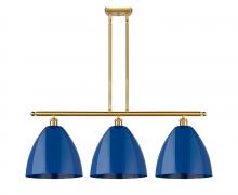 Innovations Lighting 516-3I-SG-MBD-12-BL - Plymouth - 3 Light - 39 inch - Satin Gold - Cord hung - Island Light