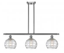 Innovations Lighting 516-3I-SN-G1213-8 - Athens Deco Swirl - 3 Light - 36 inch - Brushed Satin Nickel - Stem hung - Island Light