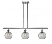 Innovations Lighting 516-3I-SN-G122-8 - Athens - 3 Light - 36 inch - Brushed Satin Nickel - Cord hung - Island Light