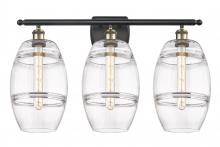 Innovations Lighting 516-3W-BAB-G557-8CL - Vaz - 3 Light - 28 inch - Black Antique Brass - Bath Vanity Light