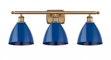 Innovations Lighting 516-3W-BB-MBD-75-BL - Plymouth - 3 Light - 28 inch - Brushed Brass - Bath Vanity Light