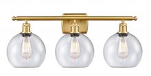 Innovations Lighting 516-3W-SG-G124-8 - Athens - 3 Light - 28 inch - Satin Gold - Bath Vanity Light