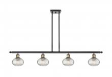 Innovations Lighting 516-4I-BAB-G555-6CL - Ithaca - 4 Light - 48 inch - Black Antique Brass - Cord hung - Island Light