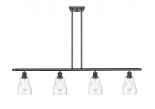 Innovations Lighting 516-4I-BK-G394 - Ellery - 4 Light - 48 inch - Matte Black - Cord hung - Island Light