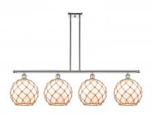 Innovations Lighting 516-4I-PN-G121-10RB - Farmhouse Rope - 4 Light - 48 inch - Polished Nickel - Cord hung - Island Light