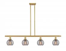 Innovations Lighting 516-4I-SG-G1213-6SM - Athens Deco Swirl - 4 Light - 48 inch - Satin Gold - Cord hung - Island Light