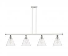 Innovations Lighting 516-4I-WPC-GBC-82 - Berkshire - 4 Light - 48 inch - White Polished Chrome - Cord hung - Island Light