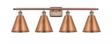 Innovations Lighting 516-4W-AC-MBC-8-AC - Berkshire - 4 Light - 38 inch - Antique Copper - Bath Vanity Light