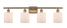 Innovations Lighting 516-4W-BB-G111 - Cobbleskill - 4 Light - 35 inch - Brushed Brass - Bath Vanity Light