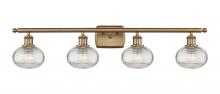 Innovations Lighting 516-4W-BB-G555-6CL - Ithaca - 4 Light - 36 inch - Brushed Brass - Bath Vanity Light