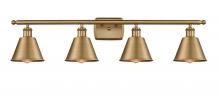 Innovations Lighting 516-4W-BB-M8 - Smithfield - 4 Light - 37 inch - Brushed Brass - Bath Vanity Light