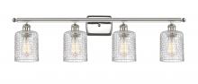 Innovations Lighting 516-4W-PN-G112C-5CL - Cobbleskill - 4 Light - 35 inch - Polished Nickel - Bath Vanity Light