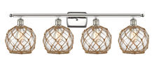 Innovations Lighting 516-4W-PN-G122-8RB - Farmhouse Rope - 4 Light - 38 inch - Polished Nickel - Bath Vanity Light