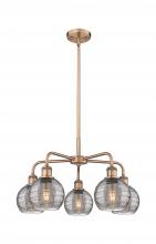 Innovations Lighting 516-5CR-AC-G1213-6SM - Athens Deco Swirl - 5 Light - 24 inch - Antique Copper - Chandelier