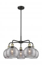 Innovations Lighting 516-5CR-BAB-G1213-8SM - Athens Deco Swirl - 5 Light - 26 inch - Black Antique Brass - Chandelier