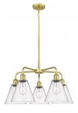 Innovations Lighting 516-5CR-SG-GBC-84 - Berkshire - 5 Light - 26 inch - Satin Gold - Chandelier