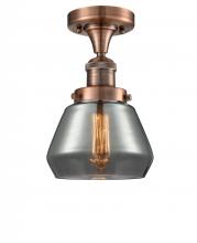 Innovations Lighting 517-1CH-AC-G173 - Fulton - 1 Light - 7 inch - Antique Copper - Semi-Flush Mount