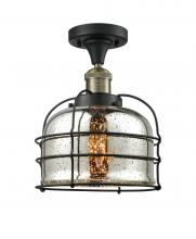 Innovations Lighting 517-1CH-BAB-G78-CE - Bell Cage - 1 Light - 8 inch - Black Antique Brass - Semi-Flush Mount