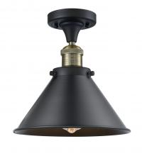 Innovations Lighting 517-1CH-BAB-M10-BK - Briarcliff - 1 Light - 10 inch - Black Antique Brass - Semi-Flush Mount