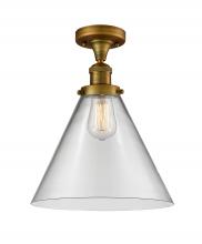 Innovations Lighting 517-1CH-BB-G42-L-LED - Cone - 1 Light - 12 inch - Brushed Brass - Semi-Flush Mount
