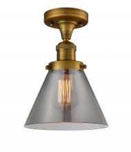 Innovations Lighting 517-1CH-BB-G43 - Cone - 1 Light - 8 inch - Brushed Brass - Semi-Flush Mount