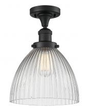 Innovations Lighting 517-1CH-BK-G222 - Seneca Falls - 1 Light - 10 inch - Matte Black - Semi-Flush Mount