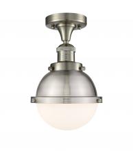 Innovations Lighting 517-1CH-SN-HFS-61-SN - Hampden - 1 Light - 7 inch - Brushed Satin Nickel - Semi-Flush Mount