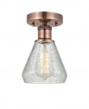 Innovations Lighting 616-1F-AC-G275 - Conesus - 1 Light - 6 inch - Antique Copper - Flush Mount