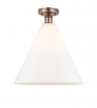 Innovations Lighting 616-1F-AC-GBC-161 - Berkshire - 1 Light - 16 inch - Antique Copper - Semi-Flush Mount