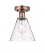 Innovations Lighting 616-1F-AC-GBC-84 - Berkshire - 1 Light - 8 inch - Antique Copper - Semi-Flush Mount