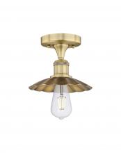 Innovations Lighting 616-1F-BB-M17-BB - Scallop - 1 Light - 8 inch - Brushed Brass - Semi-Flush Mount