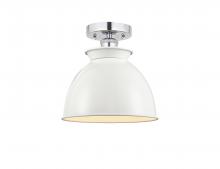 Innovations Lighting 616-1F-PC-M14-W - Adirondack - 1 Light - 8 inch - Polished Chrome - Semi-Flush Mount