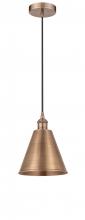 Innovations Lighting 616-1P-AC-MBC-8-AC - Berkshire - 1 Light - 8 inch - Antique Copper - Cord hung - Mini Pendant