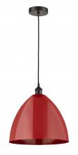 Innovations Lighting 616-1P-OB-MBD-16-RD-LED - Plymouth - 1 Light - 16 inch - Oil Rubbed Bronze - Cord hung - Mini Pendant