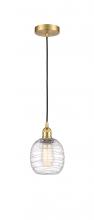 Innovations Lighting 616-1P-SG-G1013 - Belfast - 1 Light - 6 inch - Satin Gold - Cord hung - Mini Pendant