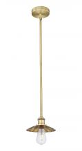 Innovations Lighting 616-1S-BB-M17-BB - Scallop - 1 Light - 8 inch - Brushed Brass - Stem Hung - Mini Pendant