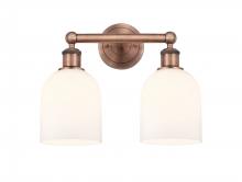 Innovations Lighting 616-2W-AC-G558-6GWH - Bella - 2 Light - 15 inch - Antique Copper - Bath Vanity Light