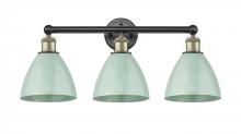 Innovations Lighting 616-3W-BAB-MBD-75-SF - Plymouth - 3 Light - 26 inch - Black Antique Brass - Bath Vanity Light