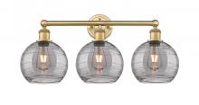 Innovations Lighting 616-3W-BB-G1213-8SM - Athens Deco Swirl - 3 Light - 26 inch - Brushed Brass - Bath Vanity Light