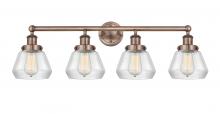 Innovations Lighting 616-4W-AC-G172 - Fulton - 4 Light - 34 inch - Antique Copper - Bath Vanity Light