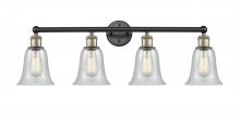 Innovations Lighting 616-4W-BAB-G2812 - Hanover - 4 Light - 33 inch - Black Antique Brass - Bath Vanity Light