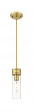 Innovations Lighting 617-1S-BB-G617-8CL - Boreas - 1 Light - 3 inch - Brushed Brass - Stem Hung - Mini Pendant