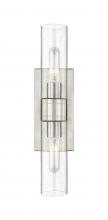 Innovations Lighting 617-2W-SN-G617-8SDY - Boreas - 2 Light - 18 inch - Satin Nickel - Bath Vanity Light