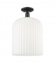 Innovations Lighting 716-1C-BK-G559-12GWH - Bridal Veil - 1 Light - 12 inch - Matte Black - Semi-Flush Mount