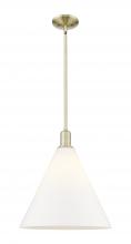 Innovations Lighting 716-1S-AB-GBC-161 - Berkshire Glass - 1 Light - 16 inch - Antique Brass - Stem hung - Mini Pendant